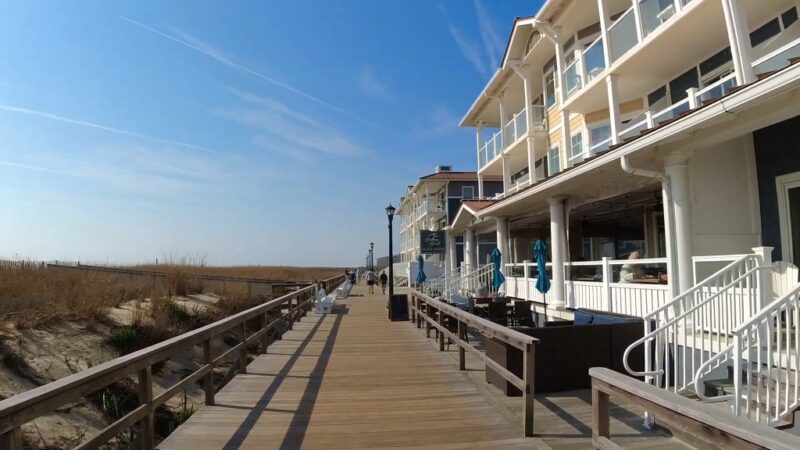 Walking on the boardwalk in Bethany Beach